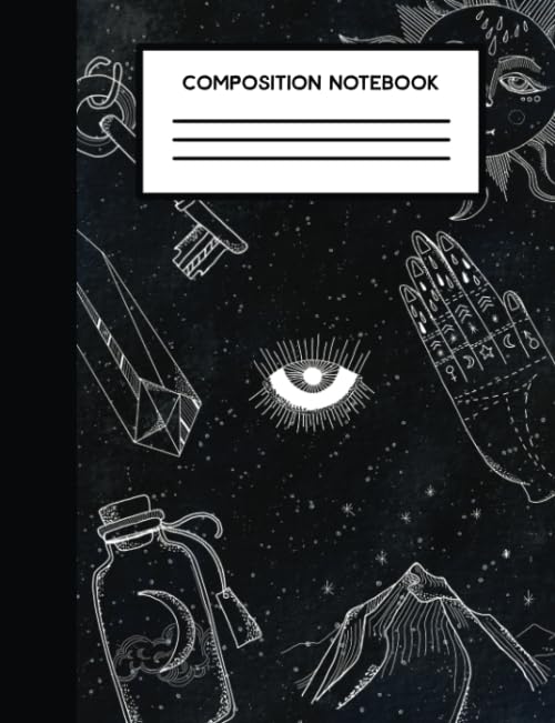 Composition Notebook: Witchy Journal - College Ruled School Notebook 100+ Page Journal - (Standard 7.44 x 9.69) - Witches Composition Notebook - Grimoire Personal - Wicca Journal Blank โ image 1