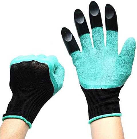 Best Garden Genie Gloves Waterproof With Fingertips Unisex Right Claws By XFainta - Gardening Gloves With Claw Quick And Easy To Dig And Plant Safe For Rose Pruning, Composting As Seen On TV
