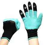 Best Garden Genie Gloves Waterproof With Fingertips Unisex Right Claws By XFainta - Gardening Gloves With Claw Quick And Easy To Dig And Plant Safe For Rose Pruning, Composting As Seen On TV