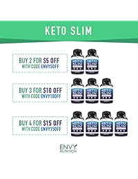 Keto Slim Diet Pills - BHB Salts Burn Fat, Support Ketosis, Boost Energy and Enhance Focus -...