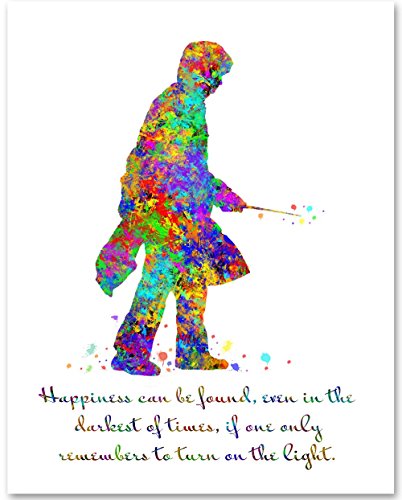 Harry Potter – Happiness Splatter Watercolor – 11×14 Unframed Art Print – Great Gift for Potterheads