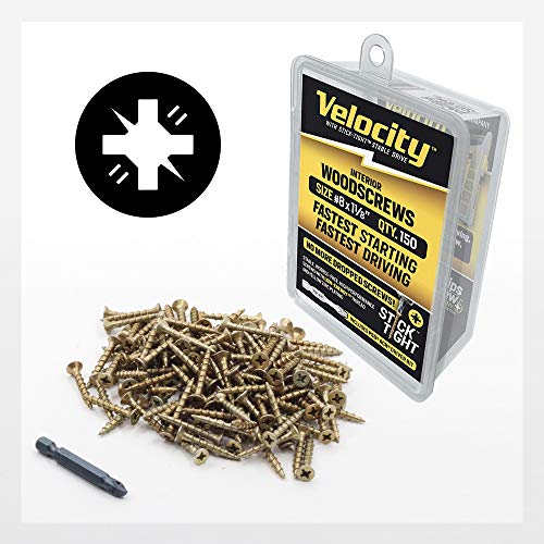 image for Phillips Wood Screw - Velocity Interior Stick-Tight Wood Screw #8 x 1-