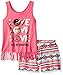 The Children's Place Big Girls' Fringe Tank Top and Shorts Set