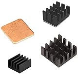 Easycargo Raspberry Pi 4 Heatsink Kit Aluminum + Copper + 3M 8810 Thermal Conductive Adhesive Tape for Cooling Cooler Raspber
