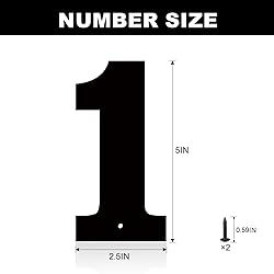5 Inch Metal House Numbers, House Address Letters