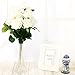 SOLEDI Silk Rose White 10 Heads Artificial Flower French Rose Fake for Bridal Bouquet Wedding Living Room Table Home Garden Decoration