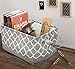 Sorbus Storage Basket Bin Set, Collapsible Rectangular Fabric Storage Organizer Basket with Drawstring Closure & Carry Handles for Laundry, Toys, Clothes, and more, 2-Pack (Gray Pattern)