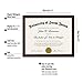 Americanflat 8.5x11 Diploma Frame in Mahogany with Shatter Resistant Glass - Horizontal and Vertical Formats for Wall and Tabletop
