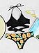 Signe Womens Padded Push-up Pineapple Print Wrap Bikini Set