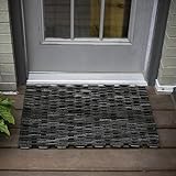 Durable Dura-Rug Recycled Fabric Tire-Link Outdoor Entrance Mat, 24" x 36"