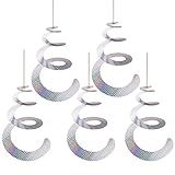 color mogu Bird Repellent Control Scare Device - Holographic Reflective Hanging Spiral Bird Deterrent - Bird Scare Rod and Discs Alternative Alternative(5 Pack)