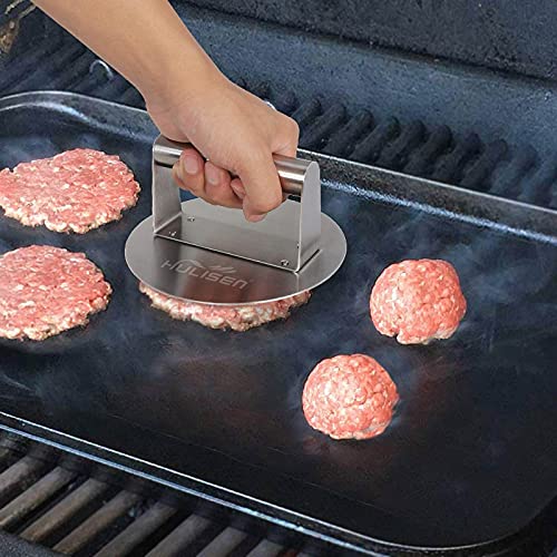 HULISEN Smashed Burger Kit, Stainless Steel Burger Press, Grill Spatula