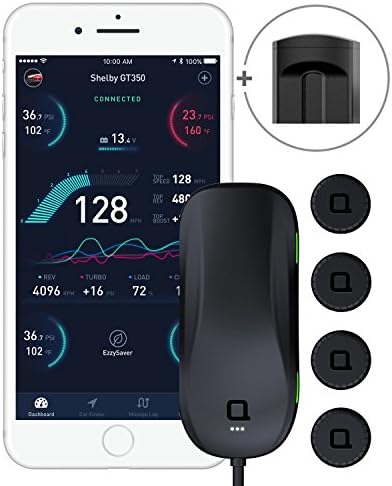 nonda ZUS Smart Tire Safety Monitor &amp; Smart Vehicle Health Monitor Bundle, Travel Safety Pack, App Enabled TPMS &amp; OBD