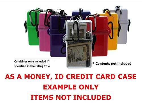 VAS WATERPROOF DUST RESISTANT SPORTS DRY BOX CASE | ID HOLDER | CREDIT CARDS | LANYARD | MONEY | BADGE | CRUISE | TRAVEL | BEACH | POOL | BOATINGBULLETS (RED, ONE CASE)