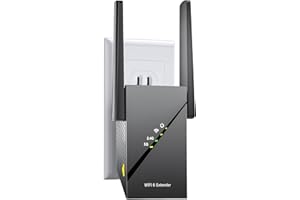 BLAPIPLA 2024 WiFi 6 Extender Signal Booster, 2.4Gb/s Speed Dual Band(5GHz / 2.4GHz) Longest Range Up to 12,000sq.ft, Internet Repeater with Ethernet Port for Home, Wireless Extendtecc Quick Setup (Black)