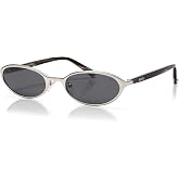 SOJOS Oval Metal Frame Acetate Polarized Sunglasses LUSTRE | Pearl Temple Acetate Legs UV400 Retro Vintage Style For Women Shades