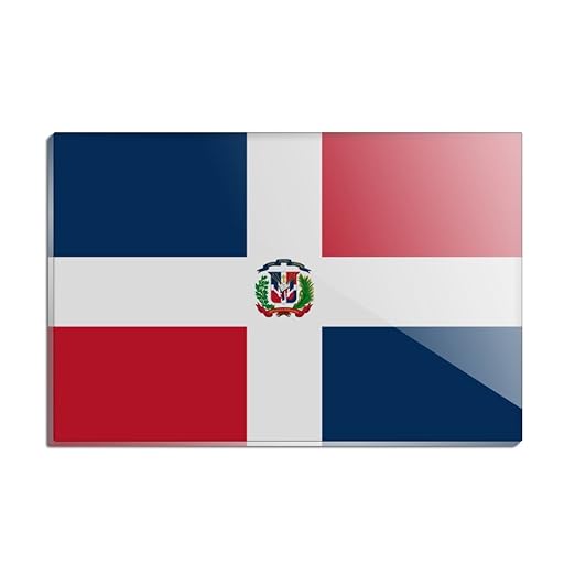 La República Dominicana bandera de país rectangular acrílico ...