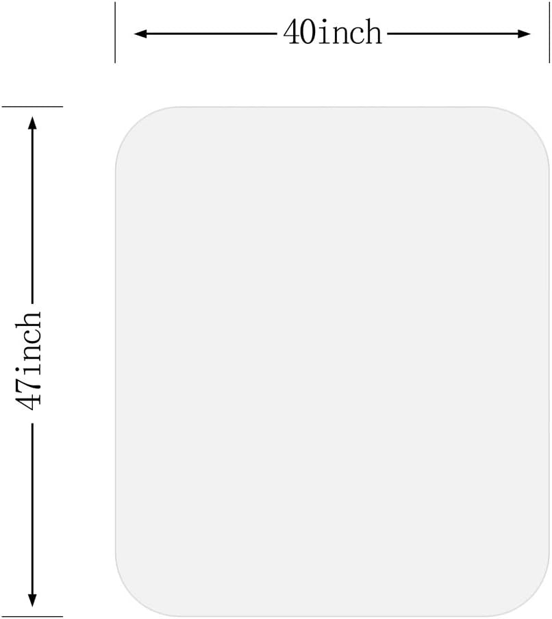 [UpgradedVersion] Crystal Clear 1/5" Thick 47" x 40" Heavy Duty Hard Chair Mat, Can be Used on Carpet or Hard Floor : Office Products