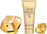 Paco Rabanne Lady Million Set EDP Spray 80ml 5ml Body Lotion 100ml Gift Box view 2