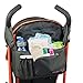Universal Stroller Organizer By Maternity – Durable Spacious Stroller Accessory – Extra Long Straps, Fits All Strollers. Available in All Black or Black with a Pink Border.