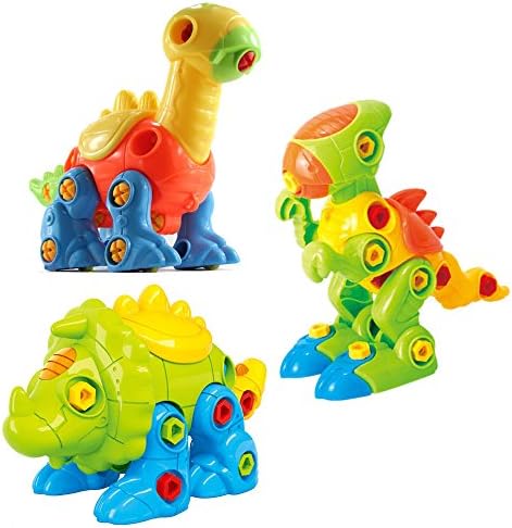 CAILLU Dinosaur stem set Toys DIY,STEM Toys Learning,Take Apart Dinosaur Fun,DIY Construction Engineering Building Play Set For Boys,Girls,Toddlers,Best Toy Gift Kids Ages 3,4,5,6,7,8,9,10 Year olds