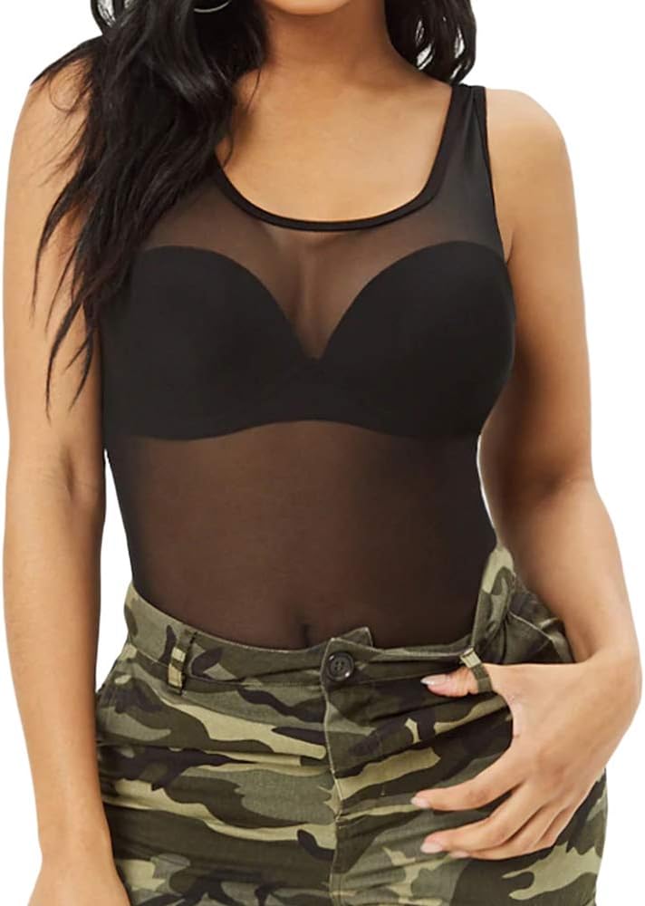 Women's Short Sleeve/Long Sleeve Bodycon Clubwear Sheer Pure Mesh Tops T Shirts