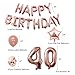 40th Birthday Party Decorations, Puchod 40th Foil Balloons Birthday Party Decorations Banner Supplies Set Gold Confetti Balloons for Women