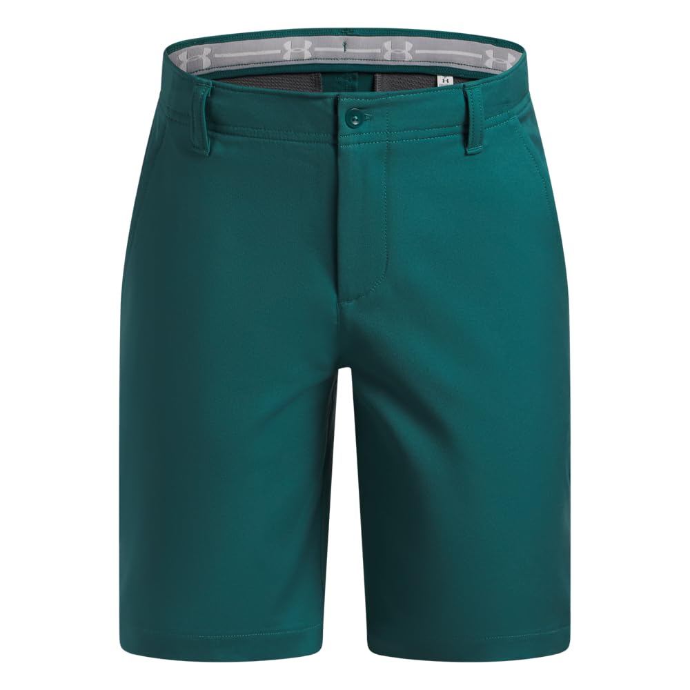 Under Armour Boys' Matchplay Shorts, (338) Rack Green / / Halo Gray, Youth Medium Image