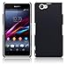 Terrapin - Sony Xperia Z1 Compact Hybrid Rubberised Back Cover Armour Case - Solid Black