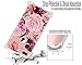 LUOLNH Slim Shockproof Clear Floral Pattern Soft Flexible TPU Back Cover Case Compatible with iPhone 7 Plus/8 Plus -Purple Rose