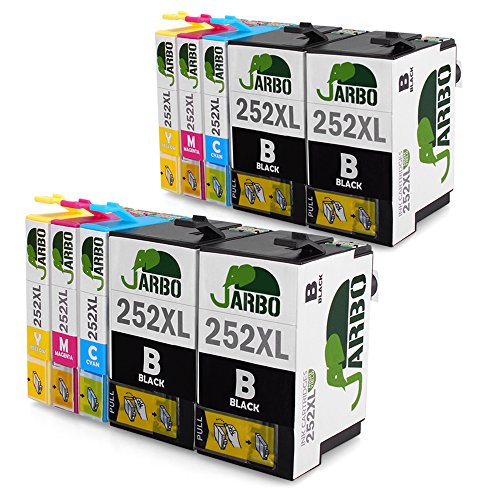 Jarbo 2 set+2 black replacement for epson 252 ink cartr…