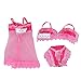 E-TING 6 Set Fashion Sexy Pajamas Underwear Lingerie Bra Lace Dress Clothes For Barbie Dolls