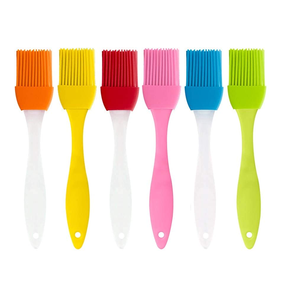 Pastry Brush,6 PCS Silicone Basting Brushes Cooking Brush Set Heat Resistant Baking Brush Cooking Tool for Grilling Pastry Baking Barbecue BBQ