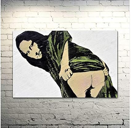 Amazon Com Faicai Art Street Art Graffiti Canvas Paintings Hd - faicai a!   rt street art graffiti canvas paintings hd prints pop art humorous mona lisa wall art