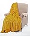 Home Soft Things Colleen Air Brushed Faux Fur Throw Blanket, Lemon Curry, 60'' x 70'', Cozy Warm Cuddly Luxurious Couch Sofa Bed Cover Blanket Weighted Throw Home Décor