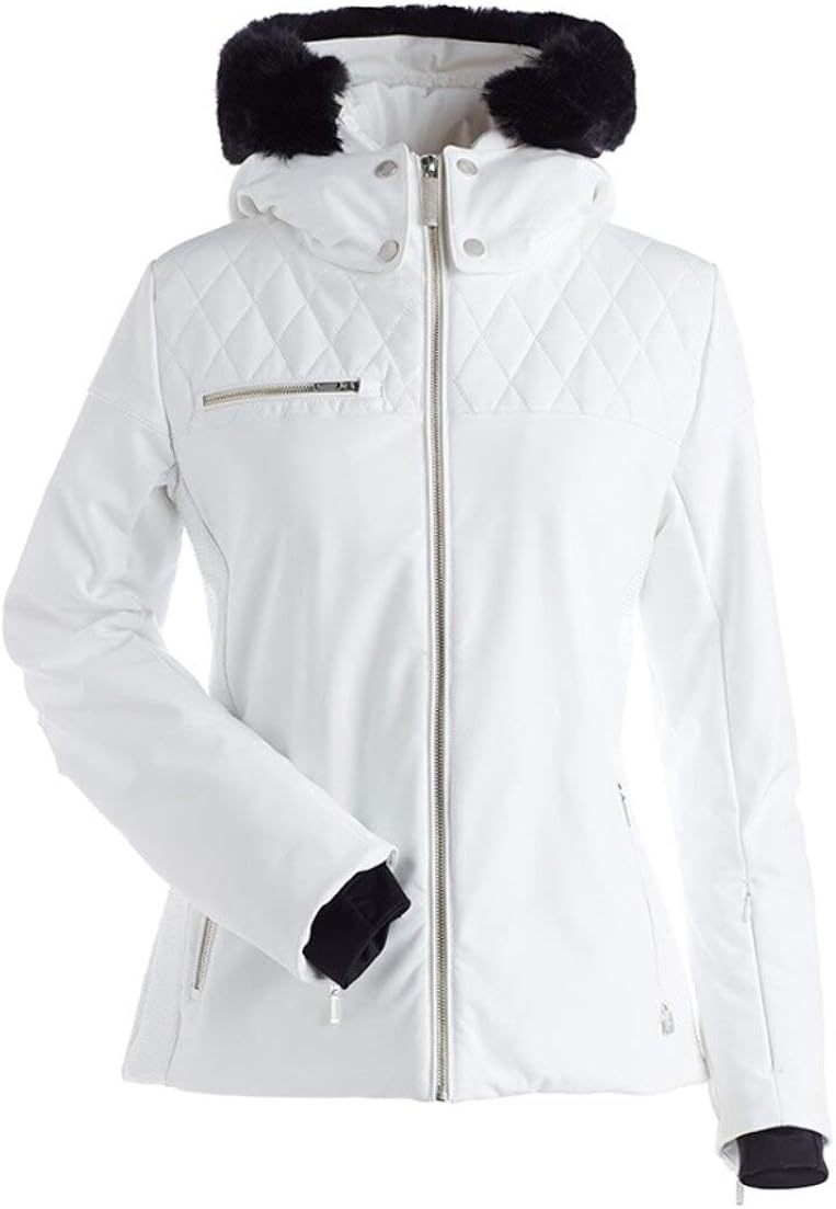 white faux fur jacket womens