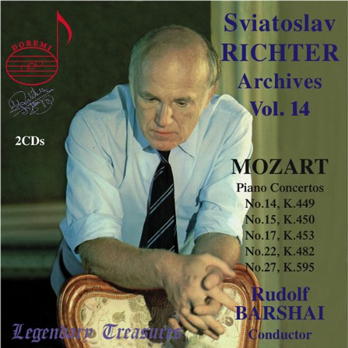 Richter Archives, Vol. 14- Mozart: Piano Concertos Nos. !4, 15, 17, 22 & 27; K. 449,450,453,482,595