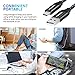 FONKEN Micro USB Cable, USB to Micro USB Cable [6-Pack, 1FT 3.3FTx3 6.6FT 10FT] Nylon Braided USB 2.0 Fast Data Sync & Charging Cord -Black