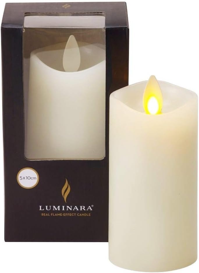 Luminara Mini Pillar Living Flickering Flame Real Wax Candle 4''SALE
