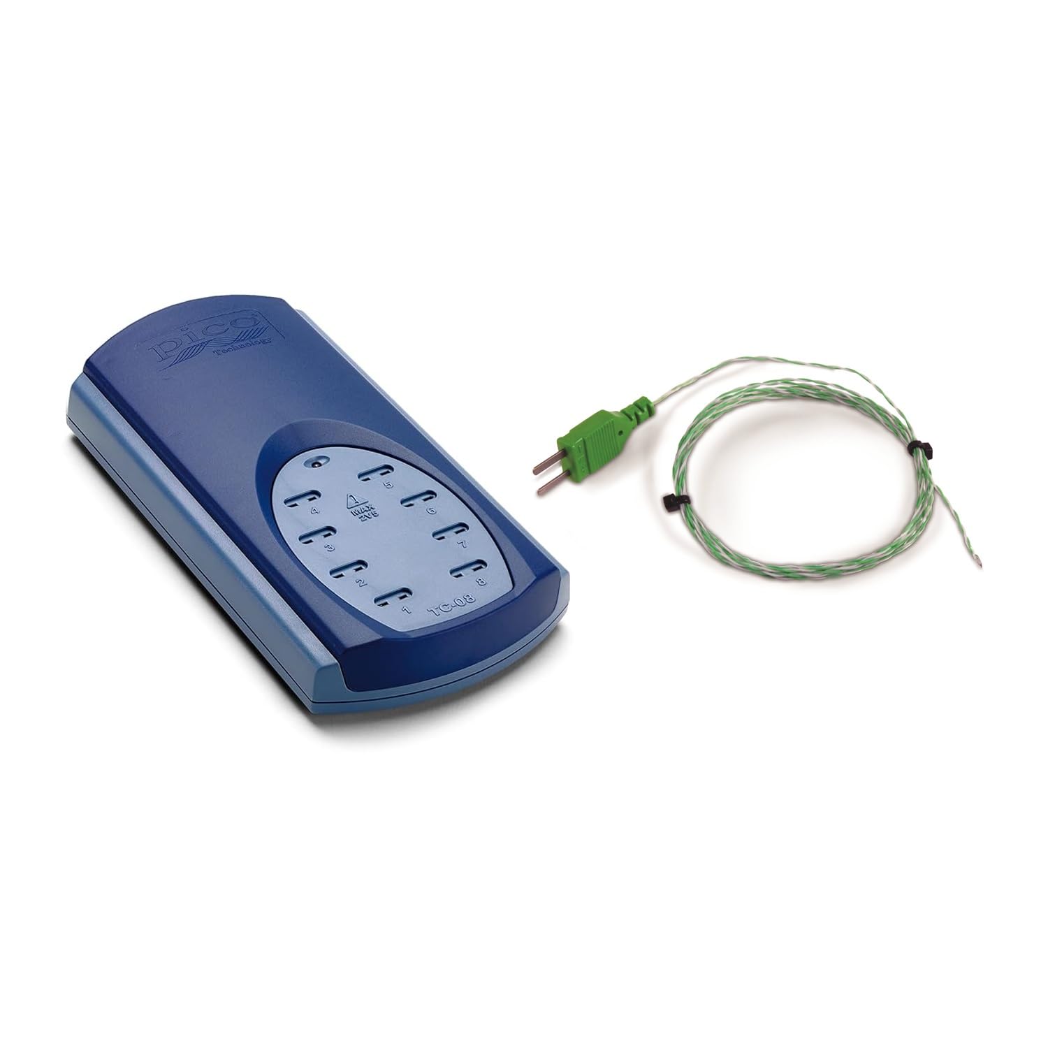 Pico Technology TC-08 8 Channel Thermocouple Data Logger, including 3m PTFE K-Type Thermocouple, Temperature Data Recorder, Temp Range 270 to +1820 °C, Free Cloud Software for Mac, PC and Linux