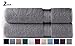 COTTON CRAFT Ultra Soft Bath Sheets - 2 Pack - 35 x 70 - Absorbent Quick Dry Everyday Luxury Hotel Bathroom Spa Gym Shower Beach Pool Travel Dorm -100% Ringspun Cotton - 580 GSM - Easy Care - Charcoal
