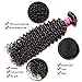 UNICE Human Hair Bundles Curly 18 20 22 inch 100% Unprocessed Malaysian Virgin Weave 3 Bundle Real Natural Black Human Hair Extensions 1B Natural Black Color for Women