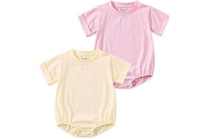Jimonda Baby Cotton 2Pcs Toddler Boy Girl Short Romper Set Short Sleeve Outfits For Infants