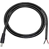 SHANFEILU DC Power Pigtails Cable DC 5.5mm x 2.5mm Male Plug to Bare Wire Open End Power Supply Repair Cord 16 AWG Barrel Con