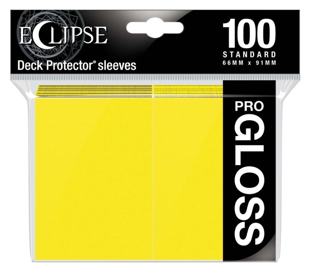 Ultra Pro - Eclipse Gloss Standard Sleeves 100 Pack - Lemon Yellow