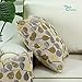 CaliTime Throw Pillow Covers Luxury Chenille Cute Leaves Decorative Cushion Case Shell for Couch Sofa Home 18 X 18 Inches Ecru Grey