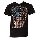 Gas Monkey Red, White And Blue Men's Tee Shirt Medium Black