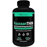 ML Naturals FucoxanTHIN 240 Vegetable Capsules.Fucoxanthin 10% 200 mg per Serving, Supports Metabolism and Antioxidant, Third-Party Lab Tested