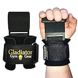 LIFTING HOOKS with thick padded adjustable neoprene wrist wrap support. Non-slip heavy duty coated steel POWER WEIGHT LIFTING HOOKS. WEIGHTLIFTING HOOKS for bodybuilding crosstraining both men & women