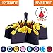 Fidus Inverted Reverse Sun&Rain Car Umbrella Large Windproof Travel UV Umbrella for Women Men - Auto Open Close(Sunflower-2)